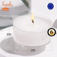 Hyoola Scented Tealight Candles Clear Cup White Tealight Candles Scented 6 Hour Burn Time 15 Pack European Made