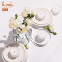 Hyoola Scented Tealight Candles Clear Cup White Tealight Candles Scented 6 Hour Burn Time 15 Pack European Made