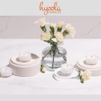 Hyoola Scented Tealight Candles Clear Cup White Tealight Candles Scented 6 Hour Burn Time 15 Pack European Made