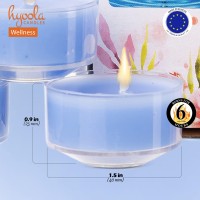 Hyoola Scented Tealight Candles Clear Cup Wellness Tealight Candles Scented 6 Hour Burn Time 15 Pack European Made