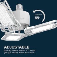 Nebo High Bright Extremely Bright Led Garage Light Multiposition Adjustable Panel 6000 Lumen 60W Utility Light For Garage Ceil