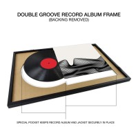 Mcs Double Groove Record Album Frame, White, 16.5 X 25 In