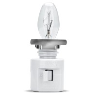 Qvqcwd Plug In Night Light Plug With Onoff Switch And Metal Clip Inculdes 2 7Watt C7 Clear Bulb And 2 7Watt Orange Bulb