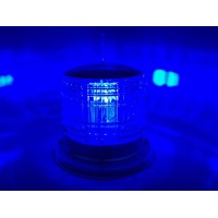 Steady-On Or Flashing 2Nm Ip67 Solar Led Marina Dock Barge Boat Safety Beacon Light - Blue Led