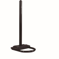 Outfit your contemporary themed home with a glam appeal by adding this Arc Floor lamp Constructed from black finished metal with U shaped base for stability this lamp features 4 chandelier style lights with acrylic crystals that arc out from a single poin