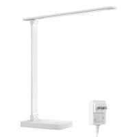 Lepro Led Desk Lamp, Metal Desk Light 9W 550Lm, Dimmable Home Office Desktop Task Lamp Touch Control, 3 Color Modes For Task Lamp, School Supplies, Reading, Crafting, Sewing, Puzzle, Nail Lamp, White