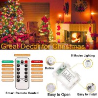 Led Fairy Lights Battery Operated Outdoor 2 Pack 33Ft Led String Lights With Remote Multi Color Fairy Lights Twinkle Firefly Li