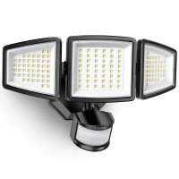 Lepro Led Security Lights, Outdoor Motion Sensor Light, Flood Lights With 3 Adjustable Heads, 270