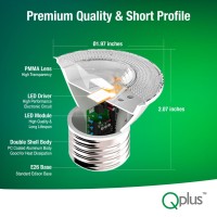 Qplus Par16 Led Light Bulbs, Dimmable Short Neck Spot Lights, 7W (=50W), 500 Lumens, E26 Base, Energy Star And Ul (10 Pack, 5000K Day Light)