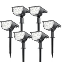 Liblins Solar Lights Outdoor 6 Pack3 Modes 2In1 Solar Spot Lights Outdoor Ip67 Waterproof Landscape Lighting Outdoor Sola