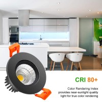 Lightingwill 2Inch Led Dimmable Downlight 3W Cob Recessed Ceiling Light Daylight White 5500K6000K Cri80 25W Halogen Bulbs E