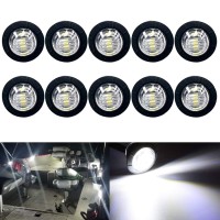 10 Pack Waterproof Marine Boat Led Lights, Led Underwater Lighting, Utility Led Interior Lights Navigation Lights Deck Courtesy Lights 12V For Yacht Boat Fishing Pontoon Sailboat Kayak (White)