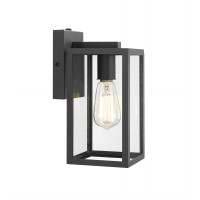 Bestshared Outdoor Wall Light With Dusk To Dawn Sensor, 1-Light Outdoor Wall Lantern, Wall Sconces In Black Finish With Clear Glass Shade