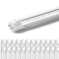 Barrina T8 T10 T12 Led Tube Lights, Dual-End Powered, Remove Ballast, Type B Bulbs, 4Ft, G13, 24W, 6000K Cool Daylight, 3200Lm, Led Replacement For Fluorescent Tubes, Clear Cover, Etl Listed, 25-Pack