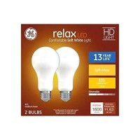 Ge Relax 100-Watt Eq A21 Soft White Dimmable Led Light Bulb (2-Pack)