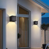 Canmeijia 6W Outdoor Wall Lights Sconce, Up Down Outdoor Light Fixture, 3000K Porch Lights Outdoor Wall, Waterproof Indoor&Outdoor Sconces Wall Lighting For Hallway/Porch/Living Room/Stairway