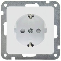 Delphi Led Dimmer Socket Combi Flush-Mounted For Dimmable Led Bulbs, 2-Way Frame White