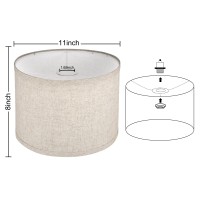 11X11X8 Assembly Required Lampshade For Floor Lamp Table Lamp Bedside Lamp Fabric Drum Lampshade Classic Modern Style