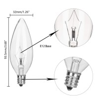 Haraqi 10 Pack 25W 120V Candelabra Base B10 Ctc Clear Decorative Light Bulbs,Transparent Candle Light Bulbs For Chandeliers, Ceiling Fan Lights, Pendants, Fireplace