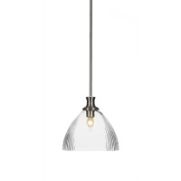 Carina Stem Hung Pendant In Brushed Nickel Finish With 10.75