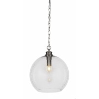 Kimbro Chain Hung Pendant In Brushed Nickel Finish With 13.75