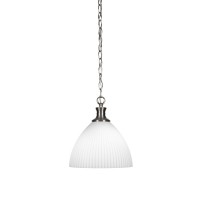 Carina Chain Hung Pendant In Brushed Nickel Finish With 10.75