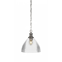 Carina Chain Hung Pendant In Brushed Nickel Finish With 10.75