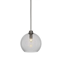 Kimbro Stem Hung Pendant In Brushed Nickel Finish With 11.75