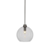 Kimbro Stem Hung Pendant In Brushed Nickel Finish With 11.75