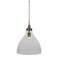 Juno Chain Hung Pendant In New Age Brass Finish With 16