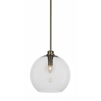 Kimbro Stem Hung Pendant In New Age Brass Finish With 13.75