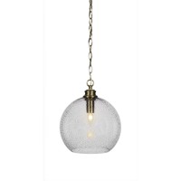 Kimbro Chain Hung Pendant In New Age Brass Finish With 11.75