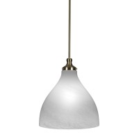 Juno Stem Hung Pendant In New Age Brass Finish With 16