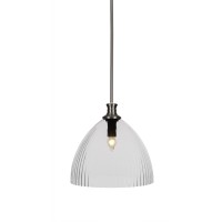 Carina Stem Hung Pendant In Brushed Nickel Finish With 14