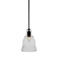 Palisade Stem Hung Pendant In Matte Black Finish With 7.25