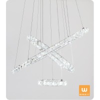 Wowatt Crystal Chandelier 3 Rings 11.8