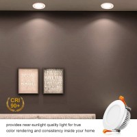 Birray 2 Inch Led Recessed Lighting, 3000K Warm White, 3W(35W Halogen Equivalent) Dimmable Led Downlight, Cri80, Led Ceiling Lights With Led Driver (6 Pack)