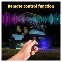 10L0L Golf Cart Underglow Led Light Strip Kit, 14 Modes Underbody Glow Neon Lighting With Wireless Remote Control, Sound Active, Water Resistant Flexible Tubes 126-Leds 86 Inch 2 Pack