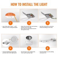 Sunlake 12 Pack Recessed Lighting Led 4 Inch Canless Ceiling Downlight With Junction Box - 650 Lumens 10 Watt (65 Watt Equivalent) Dimmable 5000K Daylight, Ultra Thin, Ul And Energy Star Certified