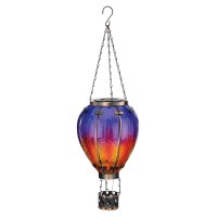 Regal Art Gift Solar Hot Air Balloon Lantern Hanging Solarpowered Led Lights Waterproof Portable Decorative Outdoor Lamp M