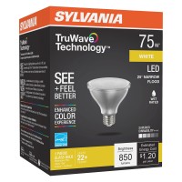 Sylvania Led Truwave Natural Series Par30 Light Bulb, 75W Equivalent, Efficient 9W, Medium Base, Dimmable, 3000K, White - 1 Pack (40914)[Packing And Description May Vary]