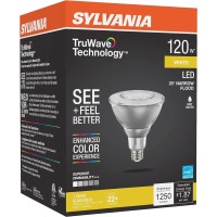 Sylvania Led Truwave Natural Series Par38 Light Bulb, 120W Equivalent Efficient 14W, Medium Base, Dimmable, 3000K, White - 1 Pack (40903)