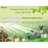 Vegelumax Double Ended Metal Halide 1000Watt Mh Grow Light Lamp Bulb,Cct 6000K,95,000Lumens,Enhanced Blue And Violet Spectrums Hid Grow Bulb,For Horticulture Indoor Flower,Veggies,Plants,2Pack