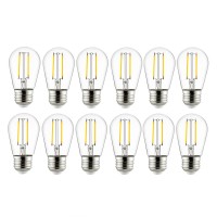 Sunlite 41563-Su Led S14 Filament Style String Light Bulb, Etl Listed, 2 Watts (25W Equivalent), 200 Lumens, Medium Base (E26), Dimmable, 2700K Warm White, 12 Count