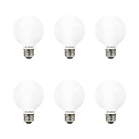 Sylvania Led Truwave Natural Series Globe G25 Light Bulb, 40W Equivalent, Efficient 4.5W, 350 Lumens, Dimmable, Frosted, 2700K, Soft White - 6 Pack (40887)