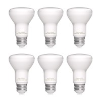 Helloify Dimmable R20/Br20 Led Flood Light Bulb, 7W, 50W Equivalent, 2700K Soft White Light, Energy Saving Lamp For Office/Home, E26 Screw Base, 6Pcs