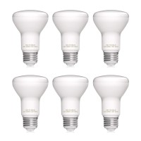 Helloify Dimmable R20/Br20 Led Flood Light Bulb, 7W, 50W Equivalent, 5000K Daylight White, 600Lm Each, Energy Saving Lamp For Office/Home, E26 Screw Base, 6 Count (Pack Of 1)