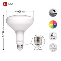 Helloify Dimmable Br40 Led Flood Light Bulb 12W, 75W Equivalent, 2700K Soft White Light, Energy Saving Lamp For Office/Home, E26 Screw Base, 6Pcs