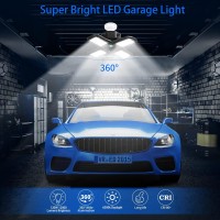 Led Garage Lights, 100W Deformable Led Garage Ceiling Lights With 4 Adjustable Panels, 6500K Daylight Garage Lighting, 10000Lm E26 Led Shop Lights For Garage, Basement, Barn, Warehouse