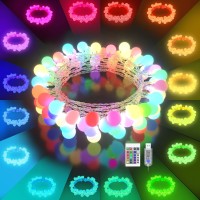 Eoako Led String Lights Usb Plug - 16 Color Changing 21.3Ft 50 Led Globe Balls Indoor String Light With Remote Multicolor Fairy Lights Strings Decorative Lights For Girls Bedroom Dorm Christmas Tree